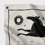 🧡 馬年年曆絲巾- 米色 | Year of the Horse Calendar Scarf - Beige