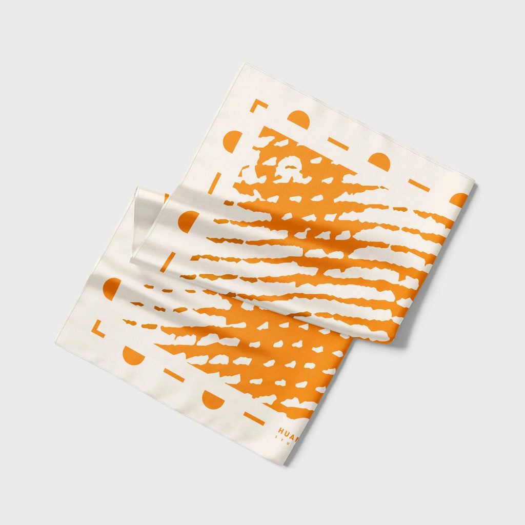 🩶（60公分）橘色柴咩絲巾｜Orange Mei Mei Scarf HUANGS STUDIO