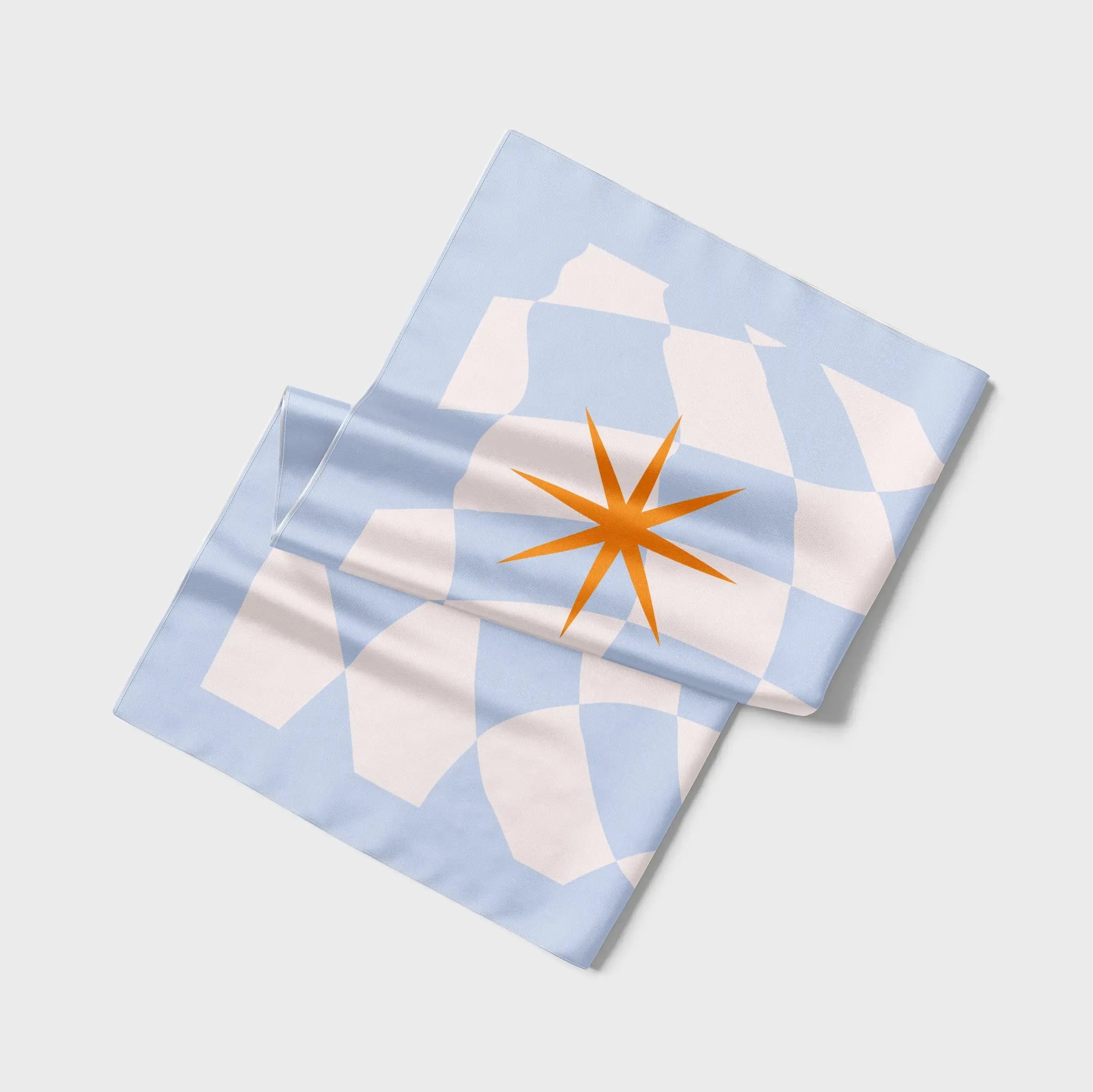 🩷（75公分）藍格子絲巾｜Blue Plaid Scarf HUANGS STUDIO