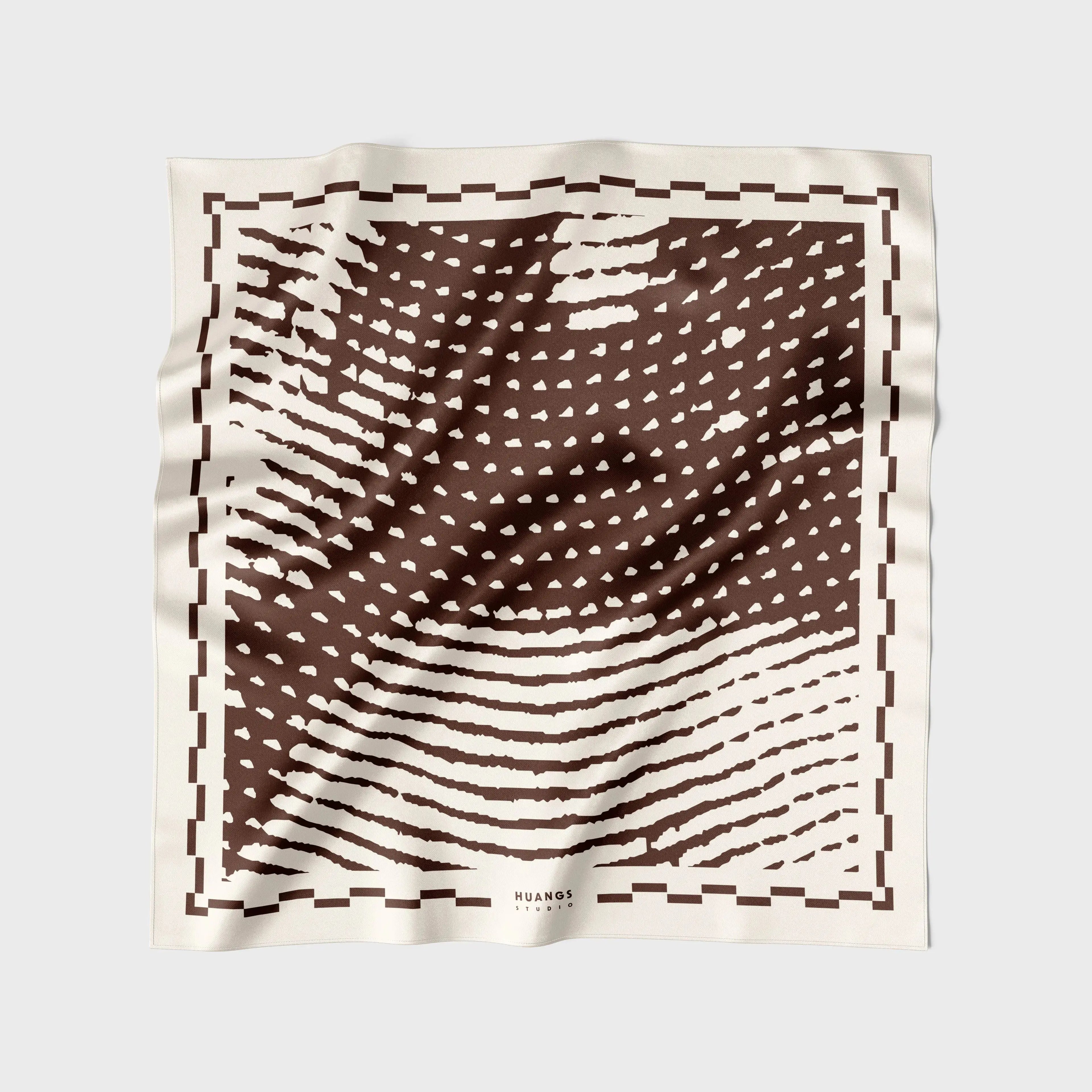 🩷（75公分）咖色柴寶絲巾｜Brown Chaibao Scarf HUANGS STUDIO