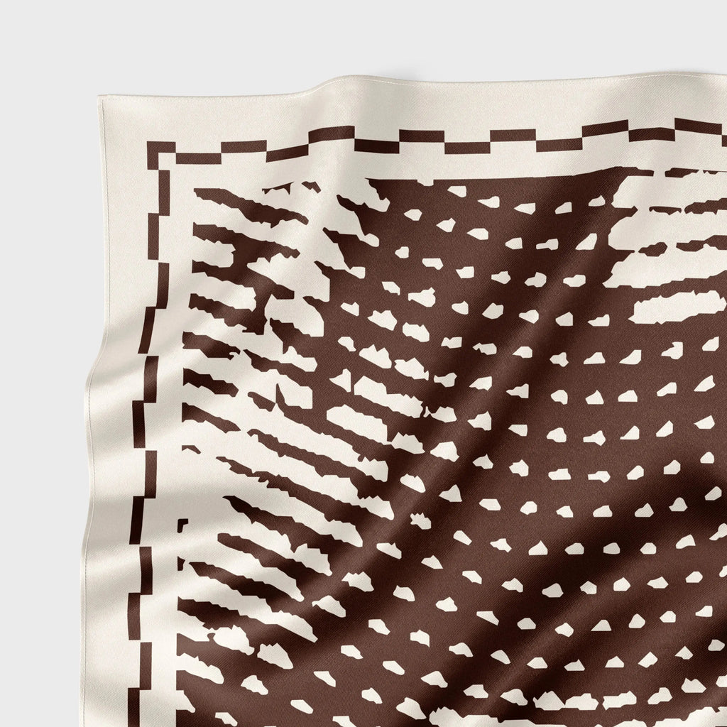 🩷（75公分）咖色柴寶絲巾｜Brown Chaibao Scarf HUANGS STUDIO