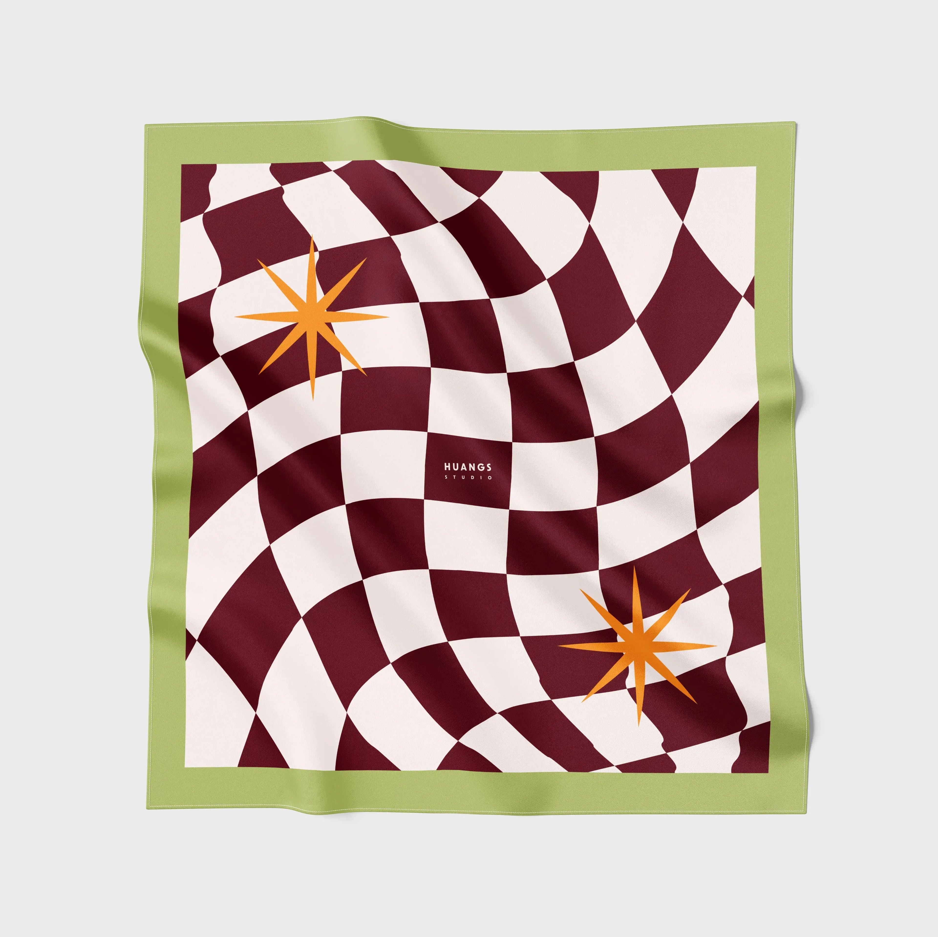 🩷（75公分）咖格子絲巾｜Brown Plaid Scarf HUANGS STUDIO