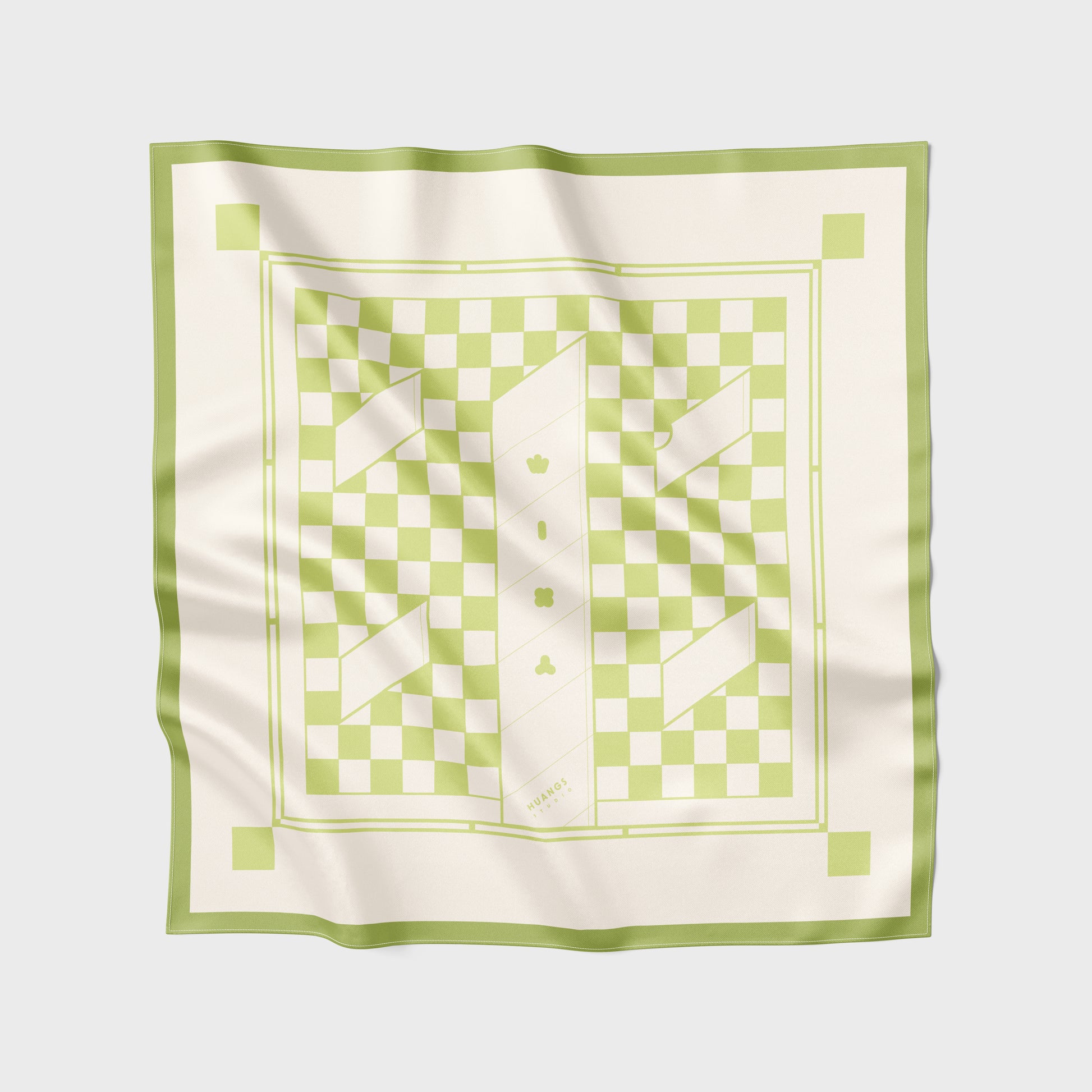 Green Cutter Scarf Bag Strap 綠色美工刀絲巾背帶