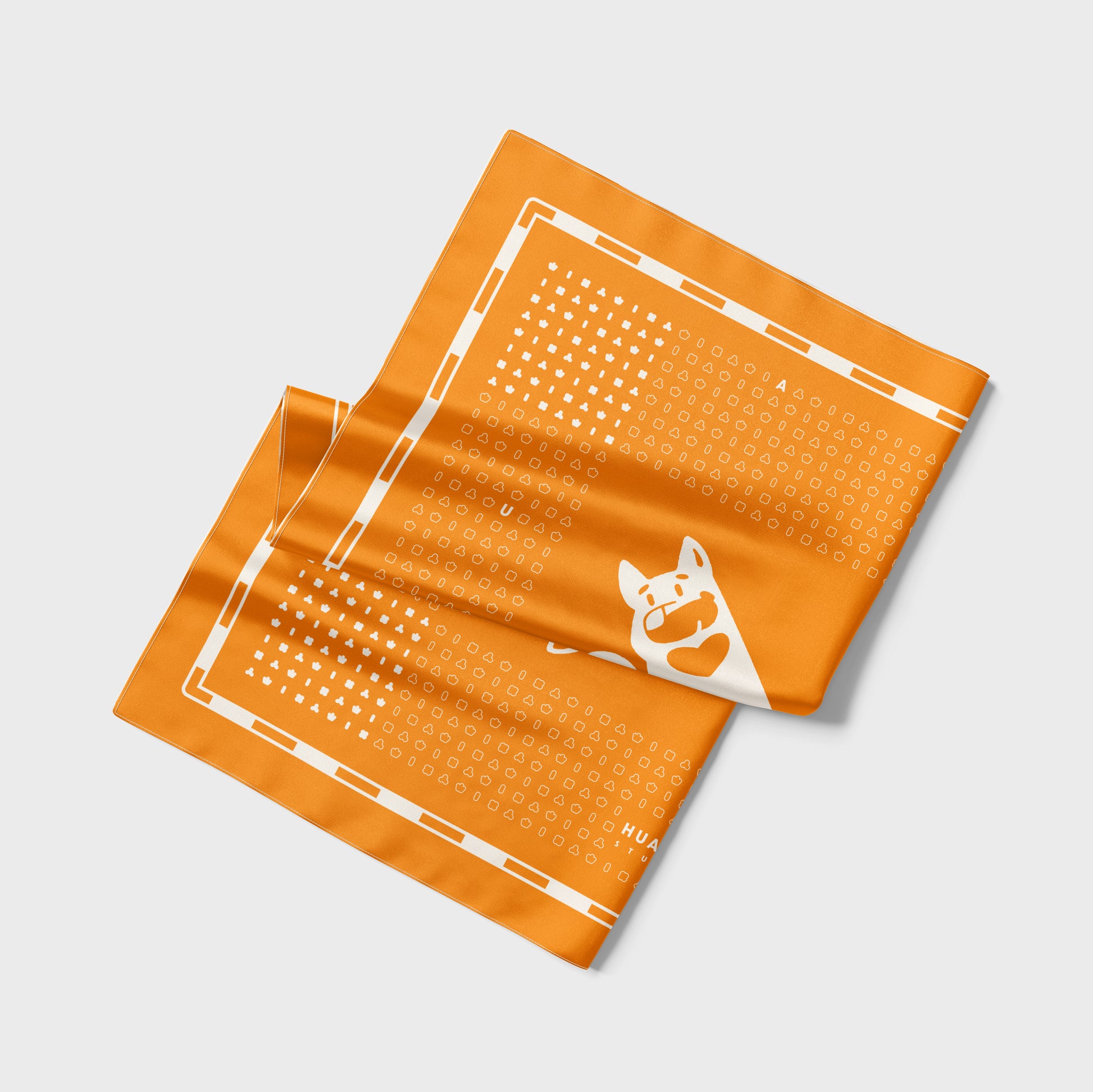 Orange Mei Mei & Chaibao Scarf Bag Strap 橘色柴咩柴寶絲巾背帶