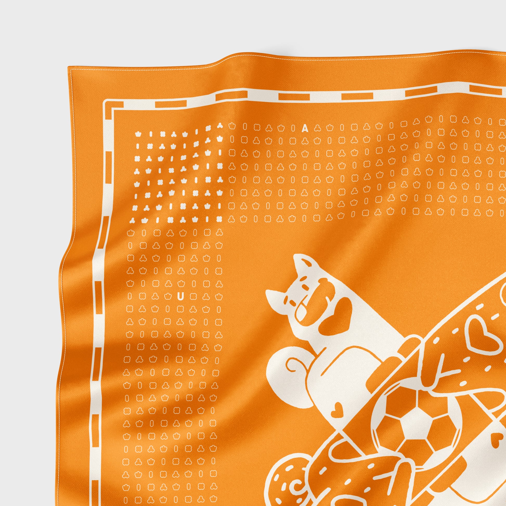 Orange Mei Mei & Chaibao Scarf Bag Strap 橘色柴咩柴寶絲巾背帶