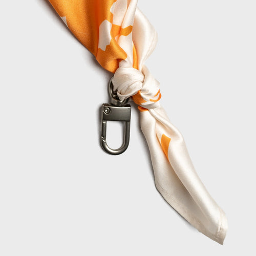 橘色柴咩絲巾背帶｜Orange Mei Mei Scarf Bag Strap HUANGS STUDIO
