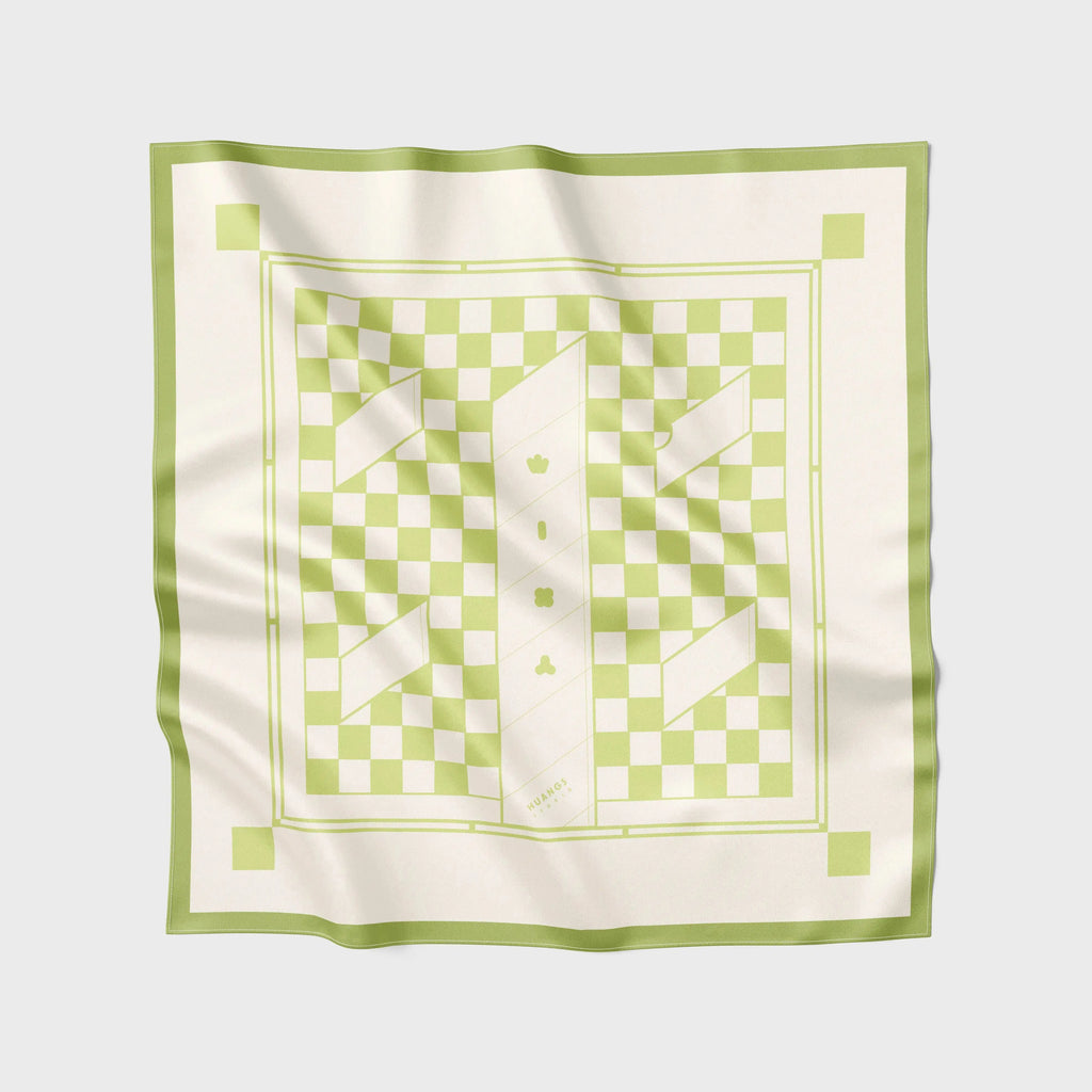 Green Cutter Scarf Bag Strap 綠色美工刀絲巾背帶 HUANGS STUDIO