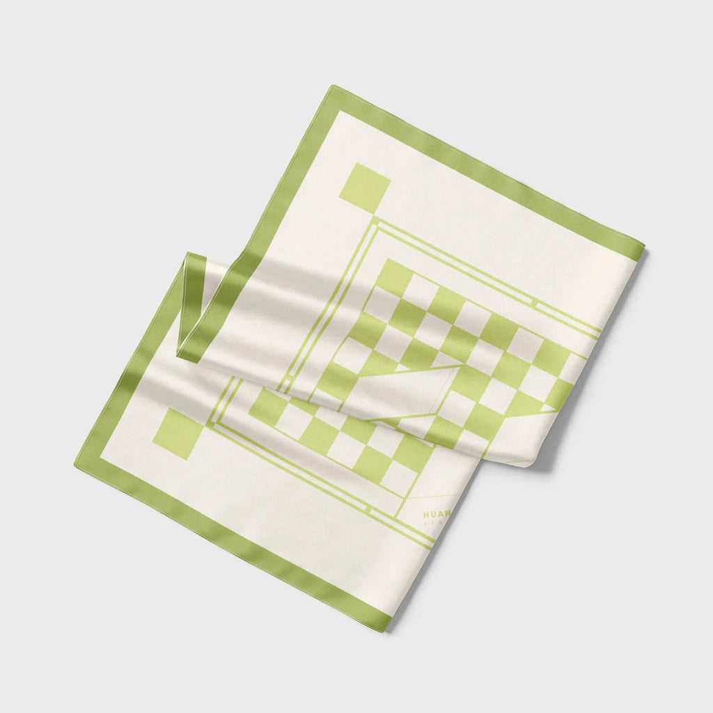 Green Cutter Scarf Bag Strap 綠色美工刀絲巾背帶 HUANGS STUDIO