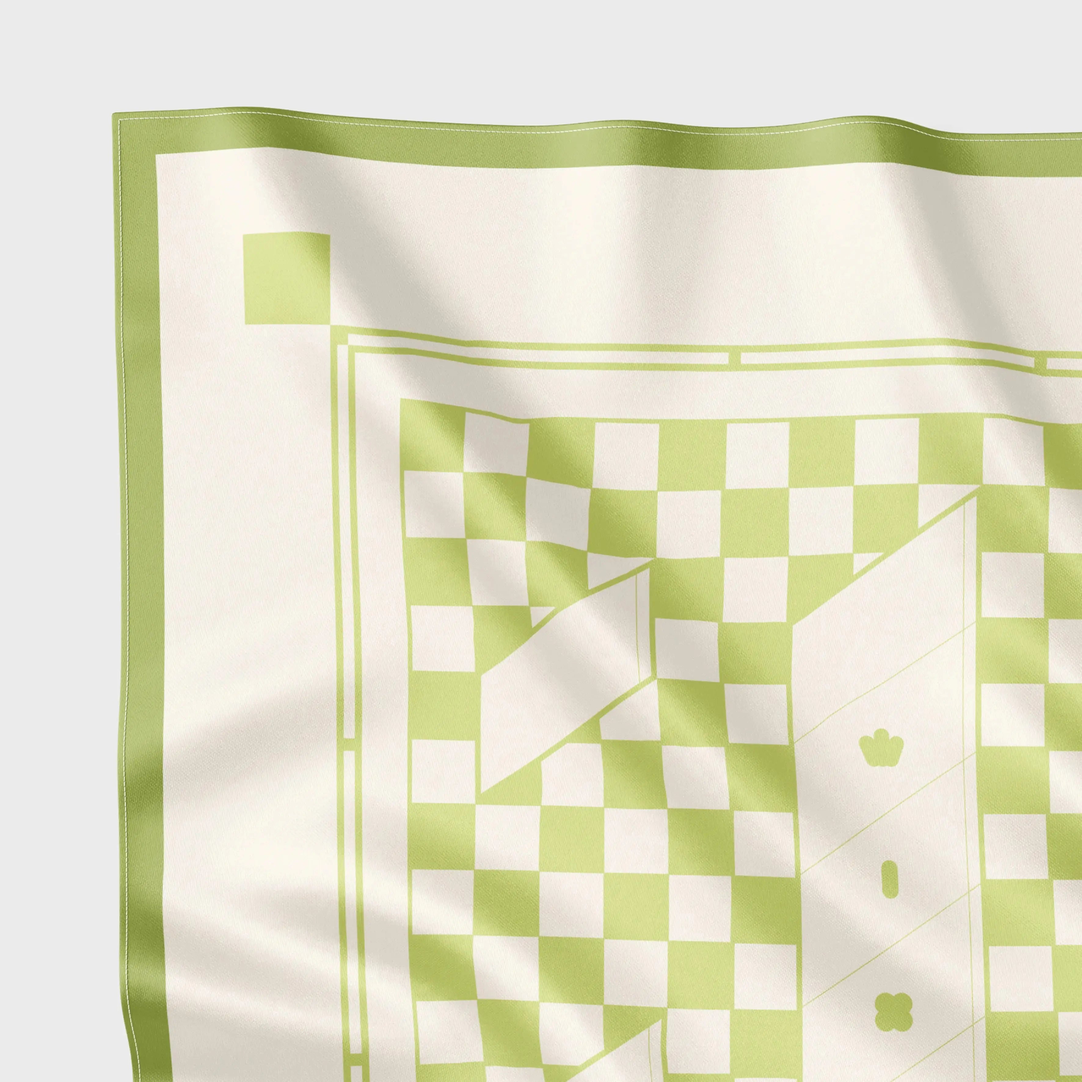 Green Cutter Scarf Bag Strap 綠色美工刀絲巾背帶 HUANGS STUDIO