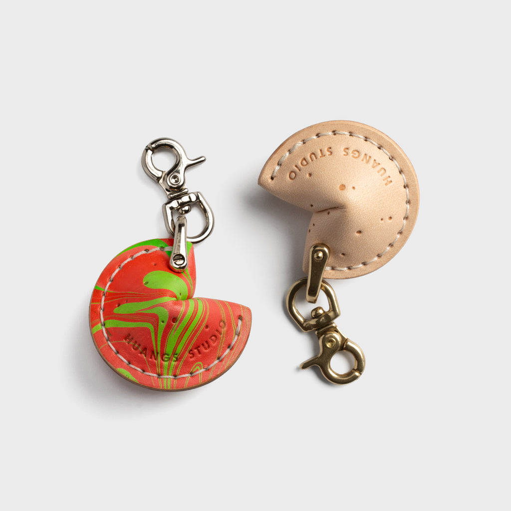 水拓皮革幸運餅乾吊飾 X2｜年末限定