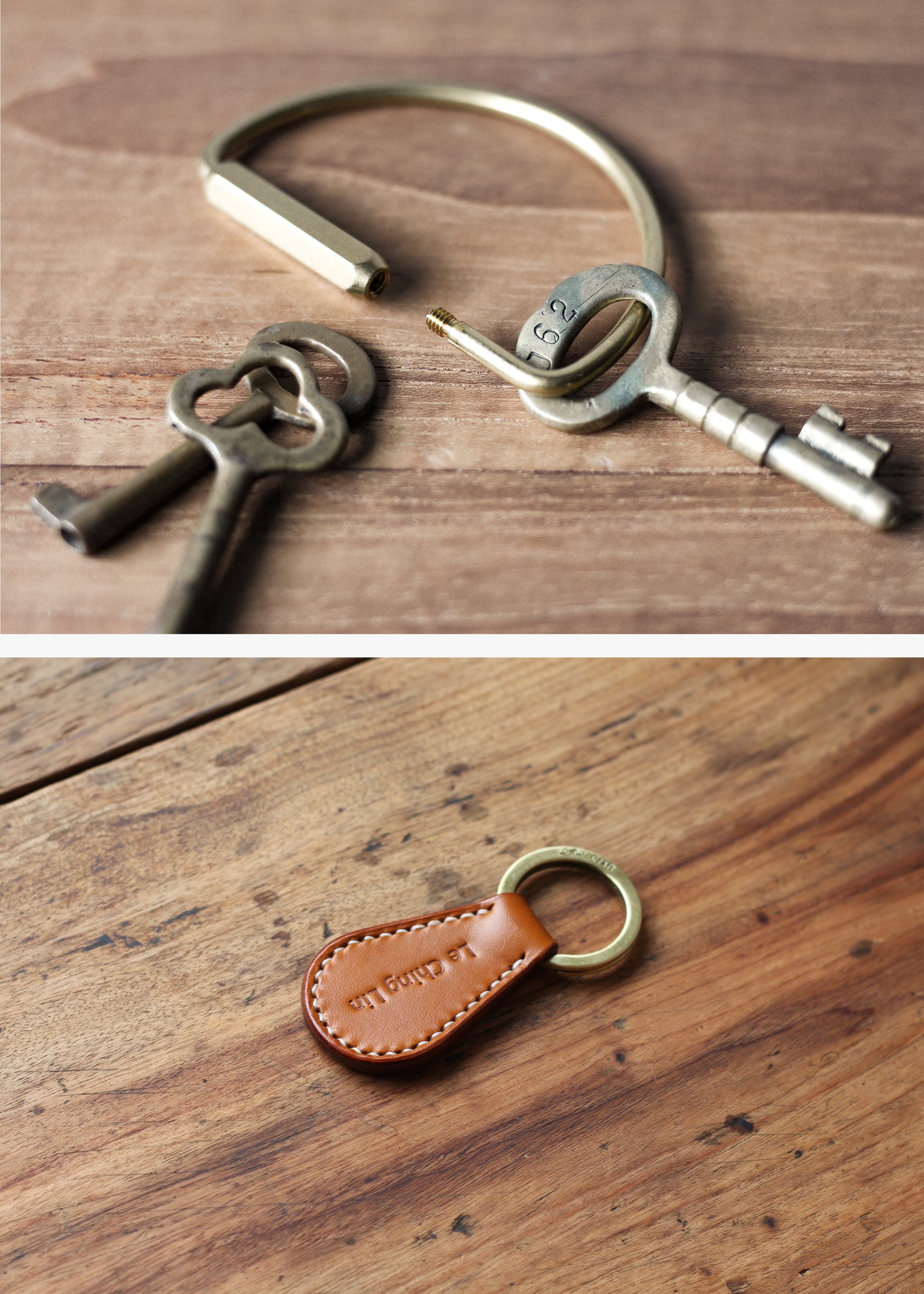 鑰匙圈&黃銅D環組合 KEY RING SET - HUANGS